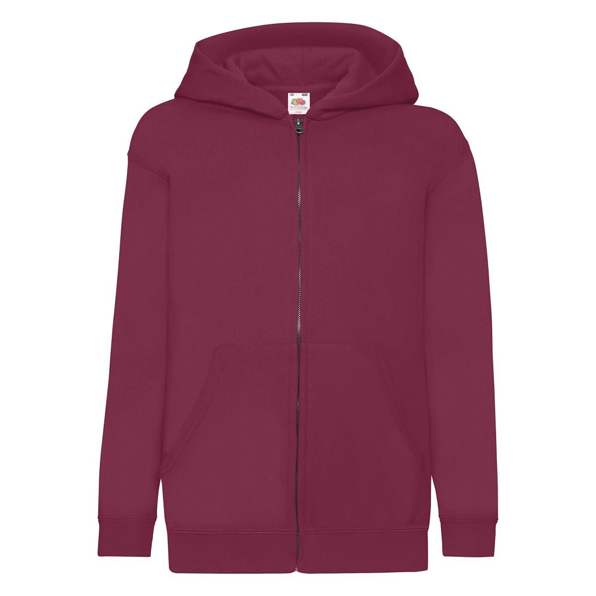 Fruit of the Loom 62045 Kids Classic Hooded Sweat Jacket - Burgundy - 12-13 Years