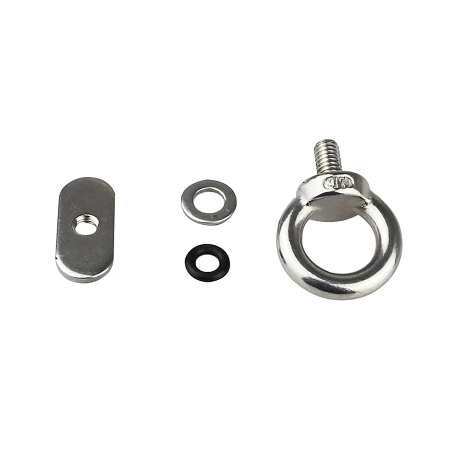 Kayak Rail Eyebolts 12PCS Track Mount Tie Down Eyelet Stainless Steel Kayak Screw Hardware Lifting Nut Awning Rail Stoppers Ideal for Fishing/Recreational Kayaks.(M6-304)