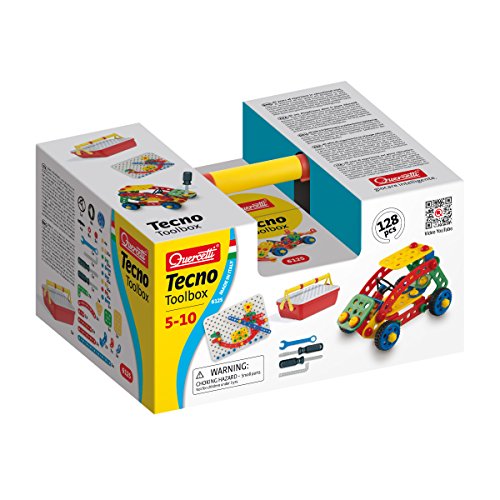 Preisvergleich Produktbild Quercetti 6125 Tecno Werkzeugkoffer, 128-teiliges Set