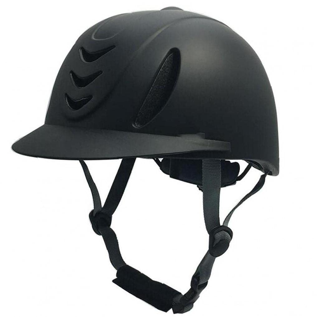 Ruluti Men's Black Equestrian Safety Helmet Knight's Horse Hat, And Child Helmets, Summer Speed Barrier And Equestrian Ce Certification
