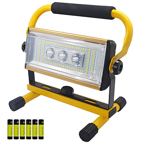 UNIKOO 100W Rechargeable COB Work Light Waterproof LED Portable Flood Light for Outdoor Camping Hiking Emergency Car Repairing Fishing (W840)