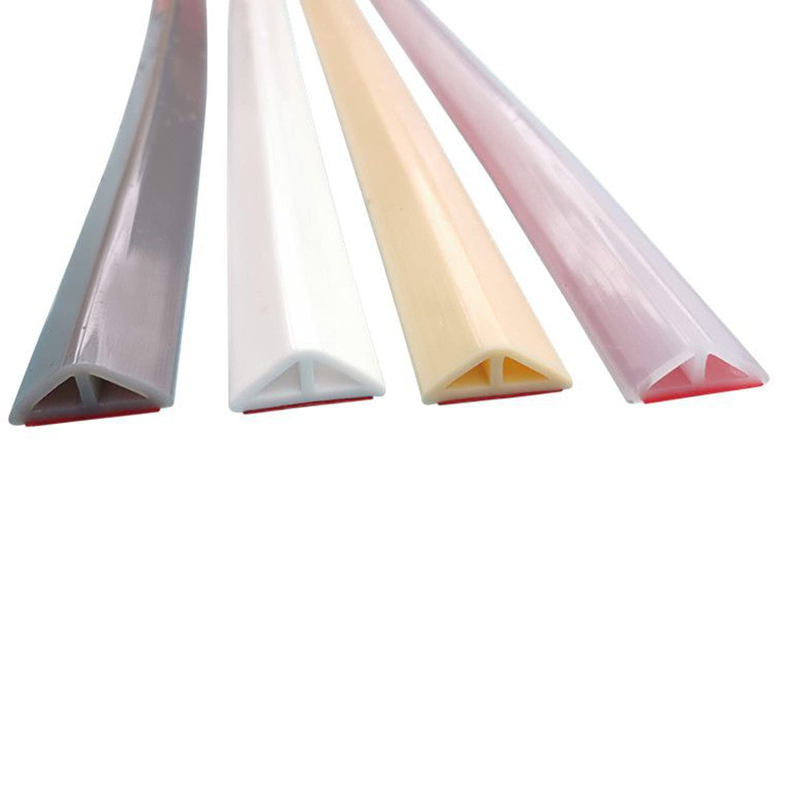 NBSGTXO Shower Tray Sealing Silicone Shower Threshold Water Dam Multicolor Multiple Sizes(Translucent,1m(39inch))