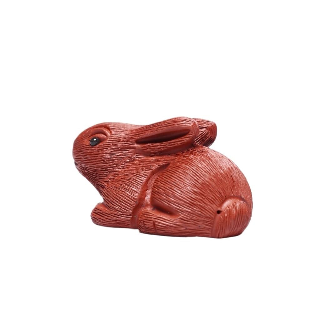Thé lapin en sable violet véritable, décoration artisanale pour service kungfu