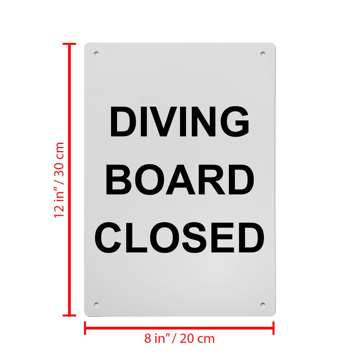 Diving Board Closed Sign, 8.5 x 11 in