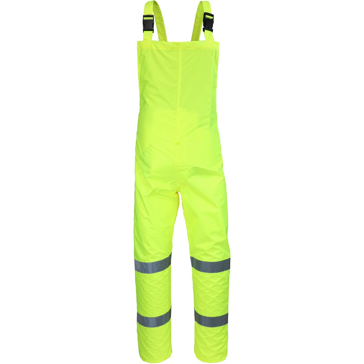 West Chester WW4033P/L Fluorescent Lime Green/w Reflective Stripes - Poly Oxford/PU Coated Bib Overall Only, Class 3 Each