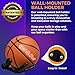 Wall-Mounted Ball Holder – Premium Resin – Basketball, Soccer, Football Display – Secure Ball Hanger, Sports Room Decor, Basketball Wall Mount for Man Caves, Memorabilia - Black