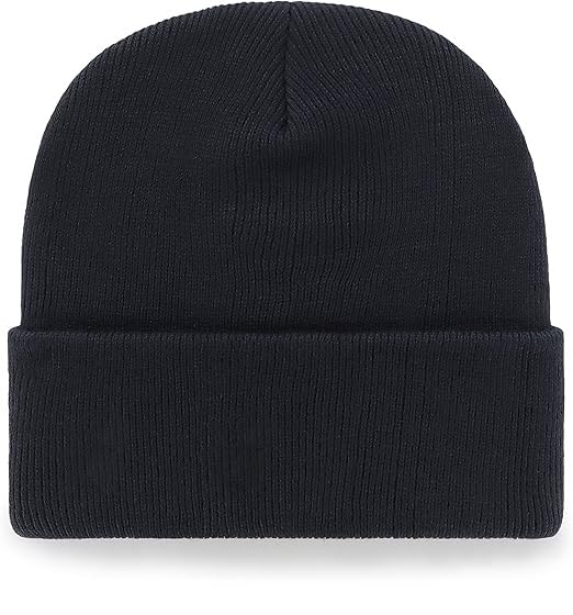 Officially Licensed Detroit Navy Baseball Cuffed Knit Beanie Hat Classic Primary Team Logo Embroidered Cold Weather Blue/White Cap