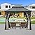 Domi 8' x 10' Hardtop Gazebo Permanent Metal Gazebo with Galvanized Steel Double Roof, Curtains and Netting for Party, Wedding, Outdoor Dining, Patio, Backyard, Grey