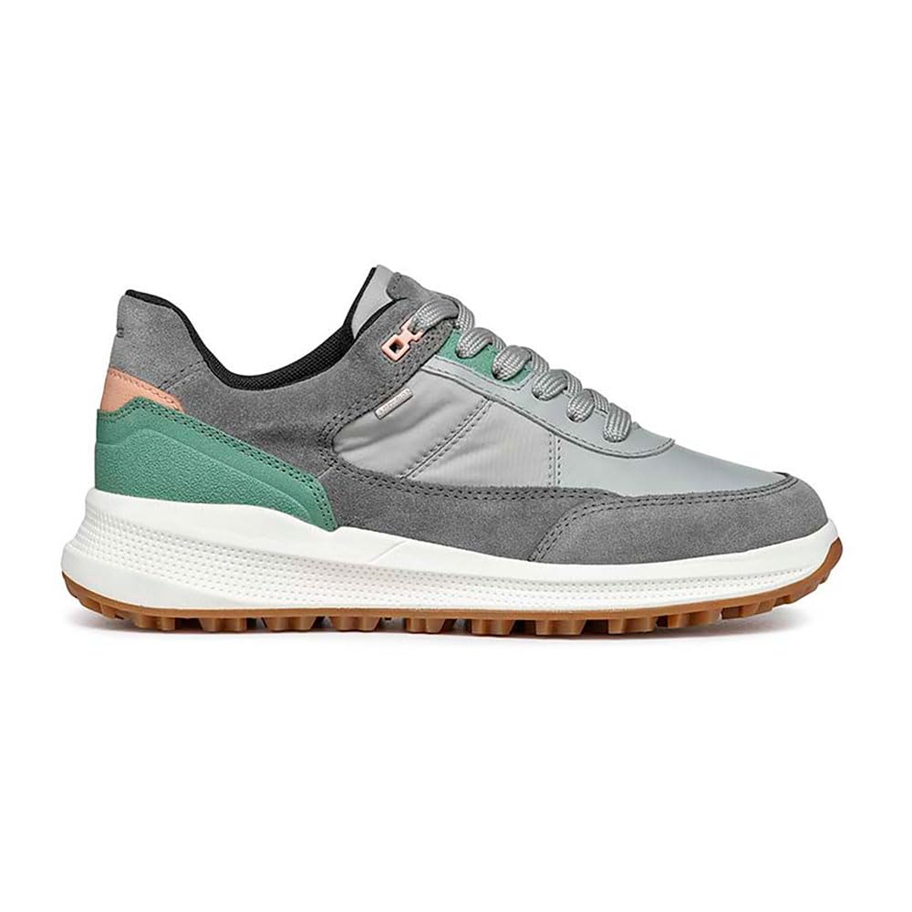 Geox Women's D Pg1x B ABX A Sneaker, Dk Stone Lt Grey, 2 UK