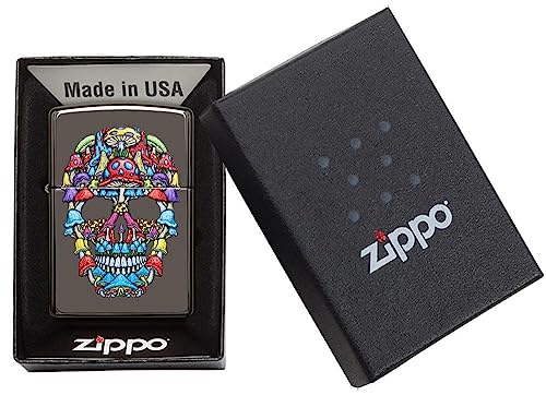 Image of Zippo Skull Design Multicolour Windproof Pocket Fuel Lighter, BIS Certified