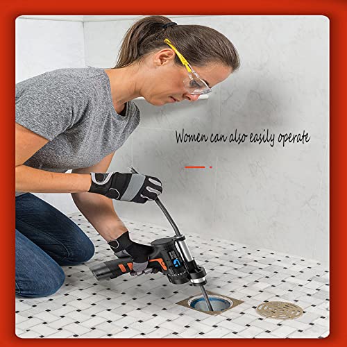 Draga eléctrica de tuberías de 12V con cable de 7.5 metros para limpieza doméstica de desagües 5