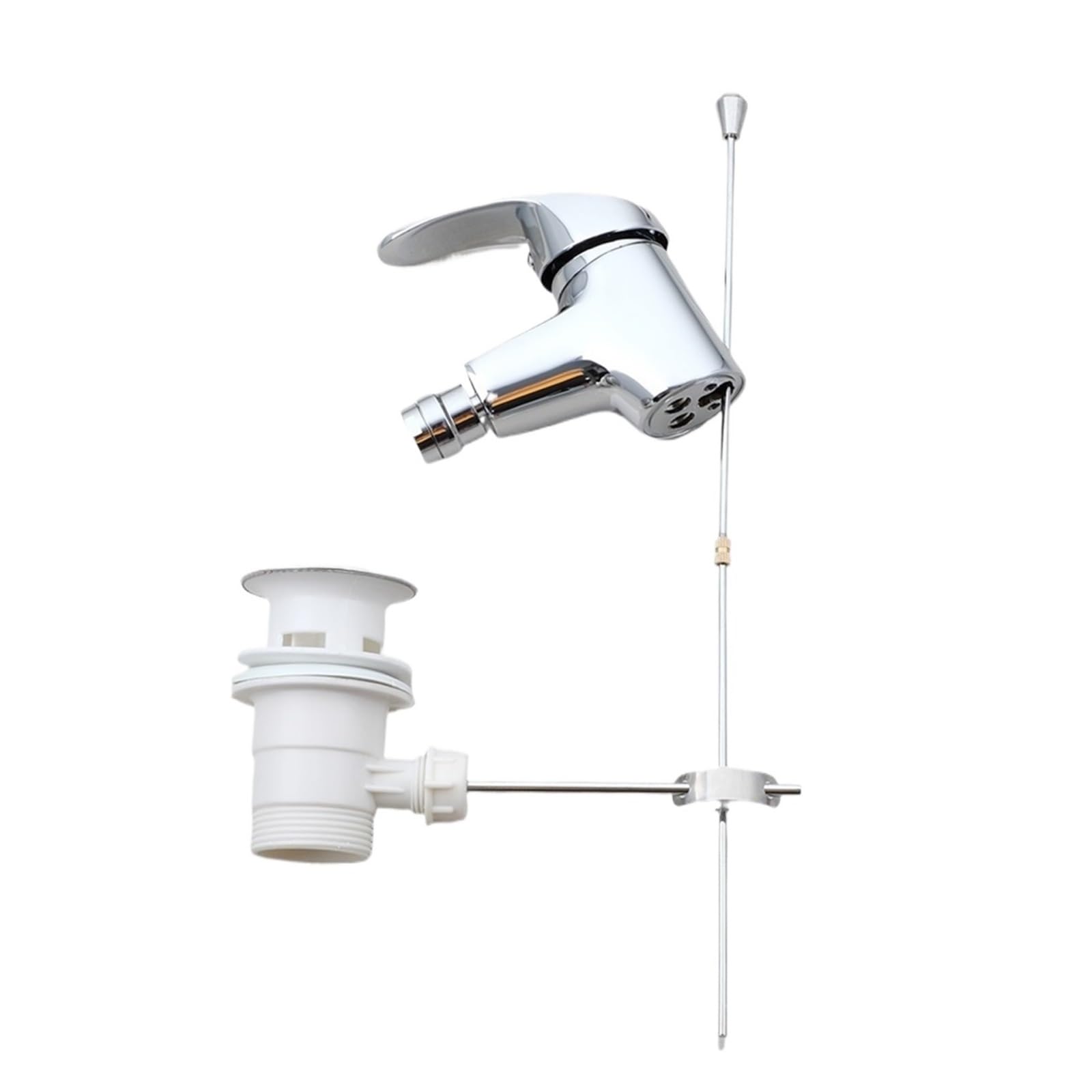 ZYCHSJXA Bathroom Bidet Faucet 360 Swivel Spout Sink with Drain Deck Mounted Hot Cold Water Mixer Tap