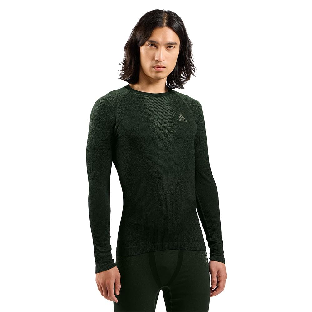Odlo Capa Base Blackcomb Eco con Cuello Redondo y Manga Larga para Hombre