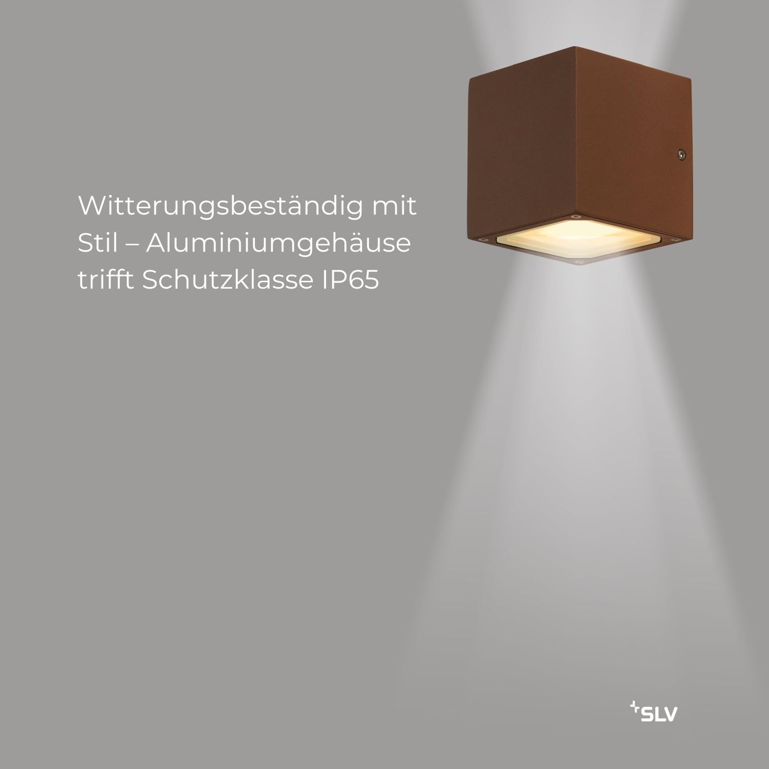 SLV SITRA CUBE Wandleuchte, rostfarben, 2xGX53, max. 2x9W