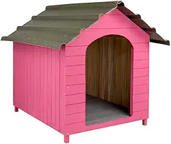 Casa Casinha De Cachorro Telhado Ecológico Extra Gigante N8 (Rosa)