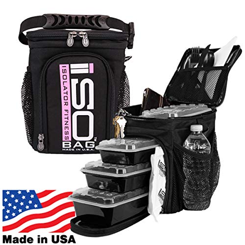 Meal Prep Bag ISOCUBE 3 Meal Insulated Lunch Bag Cooler with 6 Stackable