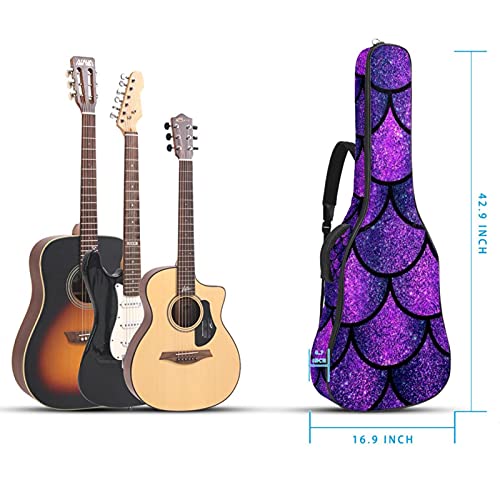 Housse pour guitare acoustique – Rembourrage épais – Imperméable – Double bandoulière réglable – Violet et violet… - Les Beatles, Paul McCartney, John Lennon, RIngo Starr, George Harrison Housse pour guitare acoustique - Rembourrage épais - Imperméable - Double bandoulière réglable - Violet et violet… – Image 6