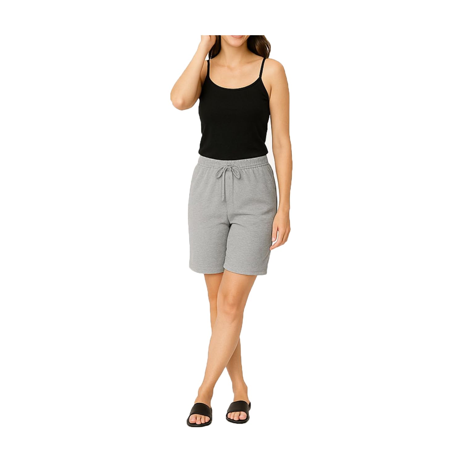 Womens Regular Wear Shorts Grey Single Pack