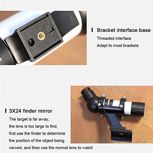 SEESEE.U Tragbares Teleskop, professionelle Teleskoprefraktoren Astronomie mit Stativ 60Mm Tragbare Weltraumteleskopuhr – Bild 4