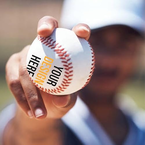 Miniatura 6 de Béisbol personalizado con impresión de béisbol personalizada de 2 lados, añade tu foto o logotipo o texto, regalo de vacaciones de béisbol para