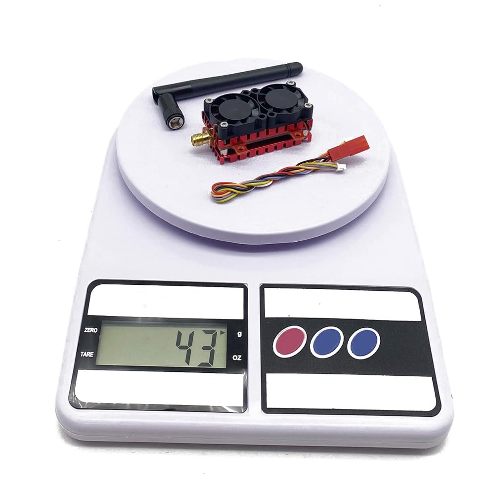 TagIo Trasmettitore Video FPV 5W 5.8G VTX 5000mW 48CH con Ventola di Raffreddamento 2S-6S per Drone RC FPV A Lungo Raggio