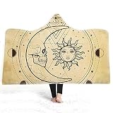 ❤ 【Diferenciar manta】:  mantas para niños adultos, HD 3D captura imprimible manta con capucha grande para adultos para adultos,  patrón de acuarela de sueño,Superficie deslizante brillante, bastante gruesa y duradera.