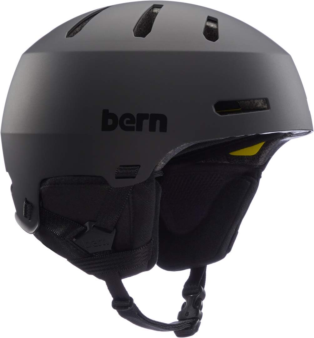 Bern Macon 2.0 Snowsports Ski and Snowboard Helmet for Men and Women, Brim Style, Multisport Certified, MIPS Rotational Impact Protection, Adjustable Fit, Removable Liner, Anti-Fog Ventilation