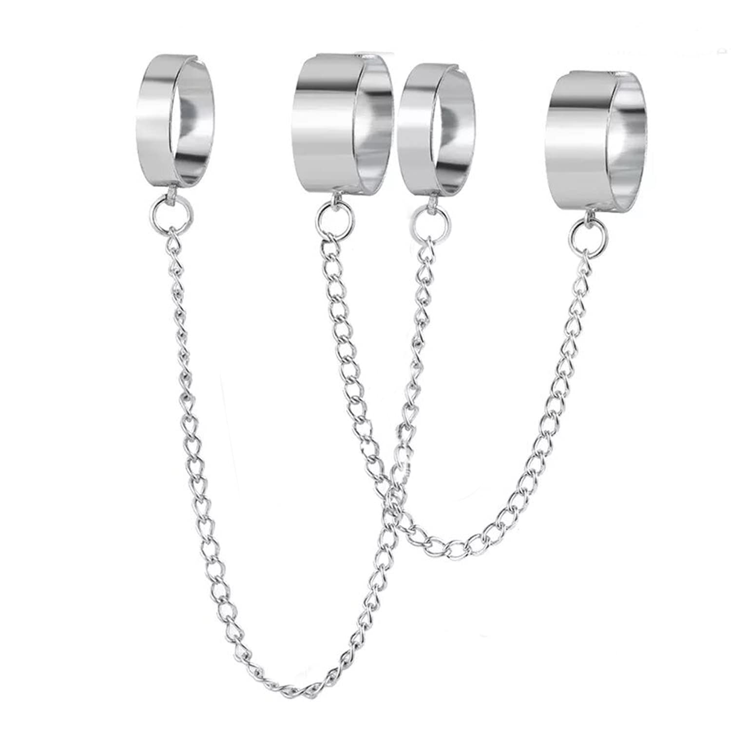Jewels Galaxy Jewellery For Women Silver-Toned Silver Plated Chain Rings Set (JG-PC-RNGD-959) (B0B3Y85R3X) Amazon Price History, Amazon Price Tracker