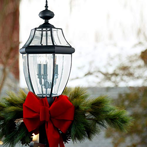 Sea Gull Lighting 8239-12 Lancaster Outdoor Post Lantern Outside Fixture, 24'' Height, Black #TOP1