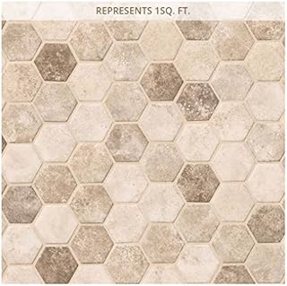 Sandhills Hexagon 12 in. x 12 in. x 6 mm Recycled Glass Mesh-Mounted Mos...