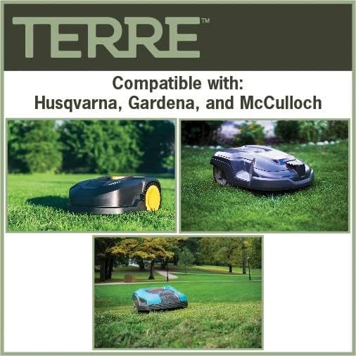 Miniatura 6 de Terre Products, paquete de 30 cuchillas de repuesto para cortacésped robóticas, compatibles con Husqvarna Automower, Gardena Sileno, McCulloch ROB