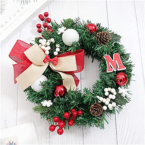 Couronne de Noël artificielle pour porte et déco murale 30cm