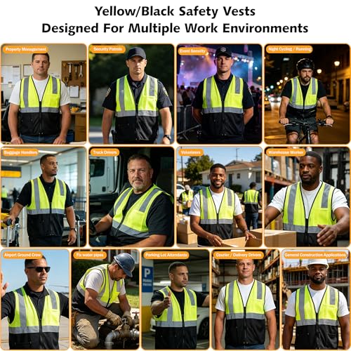 Image of AYKRM 2 Pocket Mesh High Visibility Reflective Safety Vest for men & Women ANSI /ISEA 107 Standards