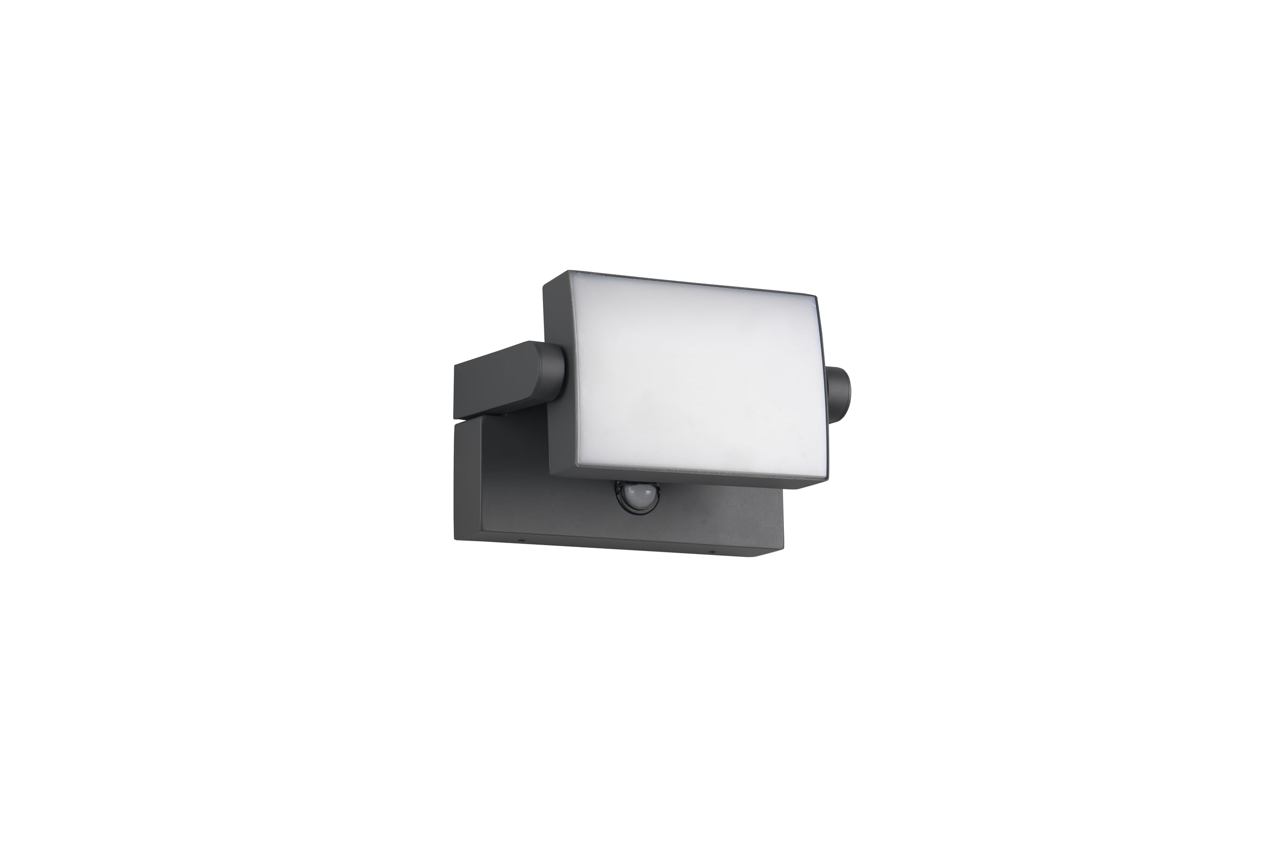 LED Außenwandlampe Kanita mit Bewegungsmelder, Außenlampe Wandlampe, Schwenkbar, IP54 Outdoor, Höhe 20 cm, Breite 10 cm, Druckguss Aluminium, anthrazit