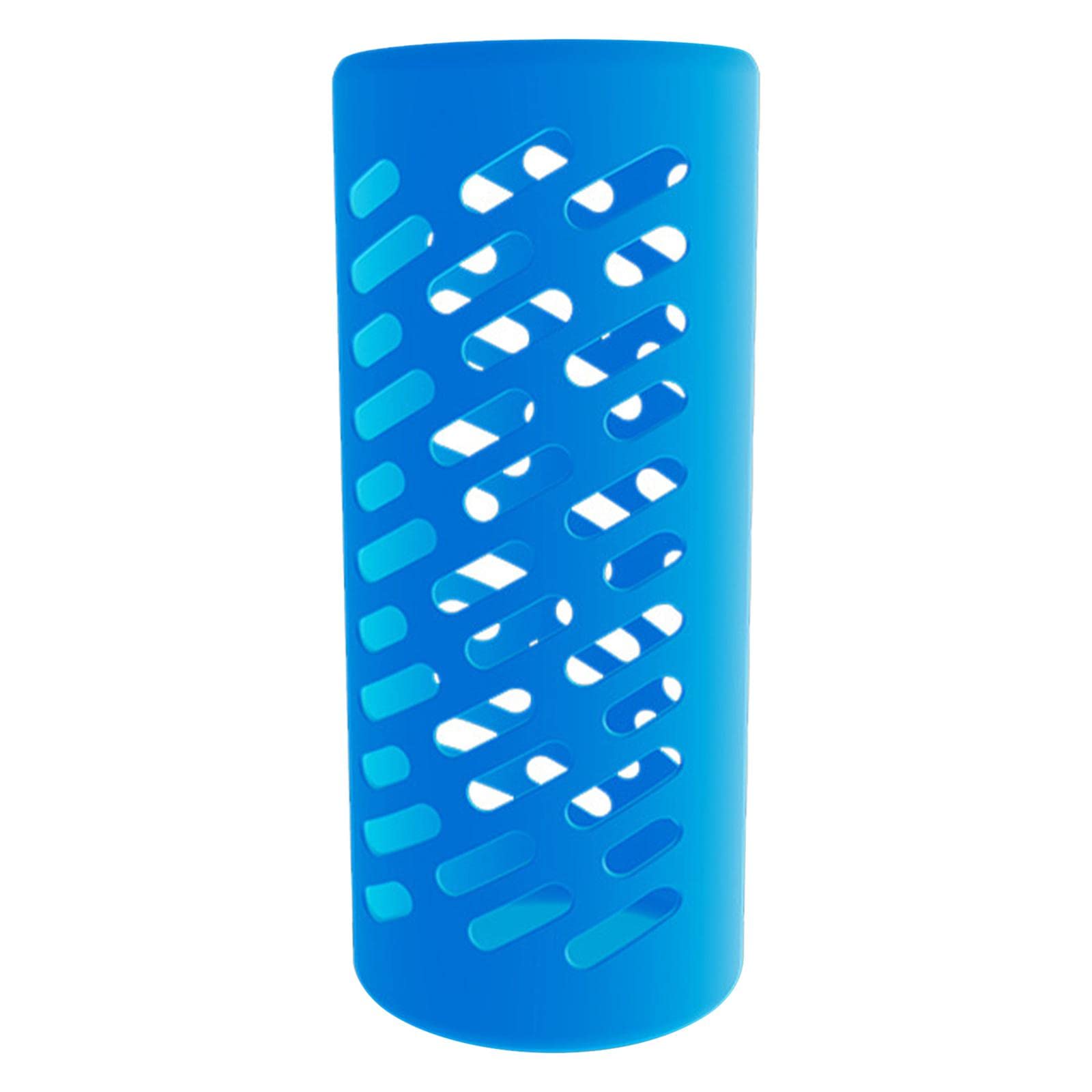 Silicone Bottle Sleeve Protective Cover Nonslip Insulated Blue 32oz