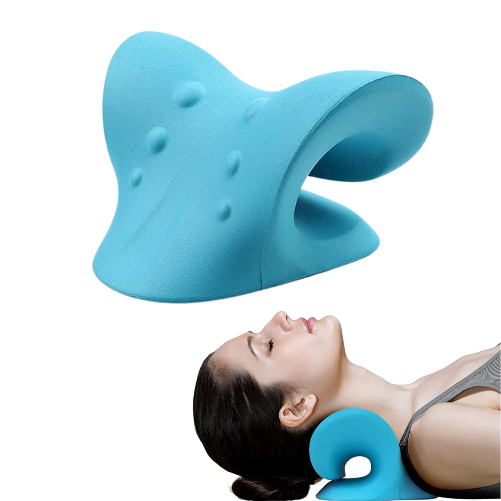 Drumstone (𝐒𝐩𝐞𝐜𝐢𝐚𝐥 𝟏𝟓 𝐘𝐞𝐚𝐫𝐬 𝐖𝐚𝐫𝐫𝐚𝐧𝐭𝐲 Neck & Shoulder Relaxer Traction Device | Cervical Stretcher Pillow for Pain Relief, Posture Support, Neck Hump Correction-picture-13