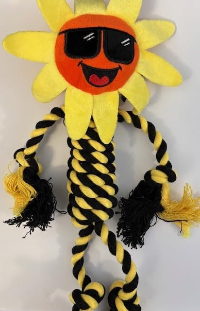 Surrey Feed Flower Man Rope Dog Toy (squeaker inside) - Single Dog Toy, grey