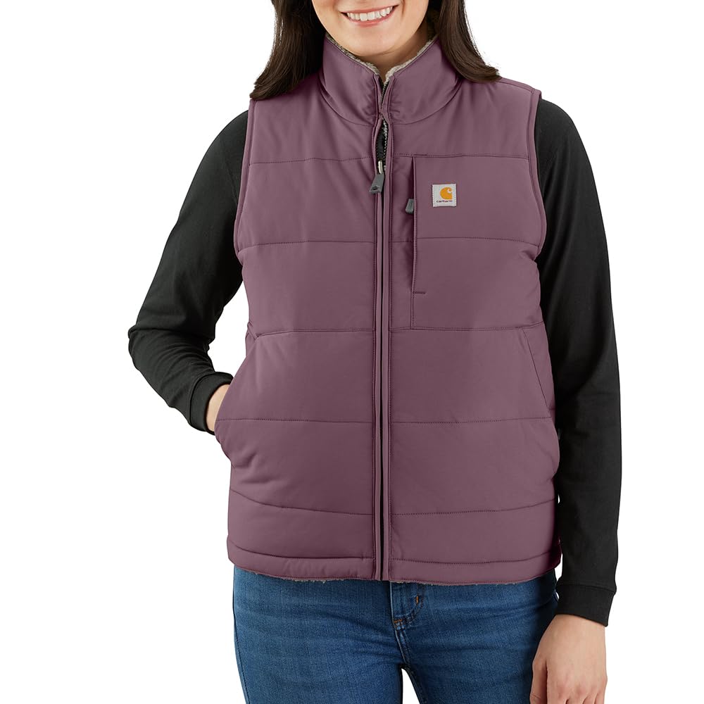 Carhartt womens Montana Relaxed Fit Insulated Vest, Huckleberry, S