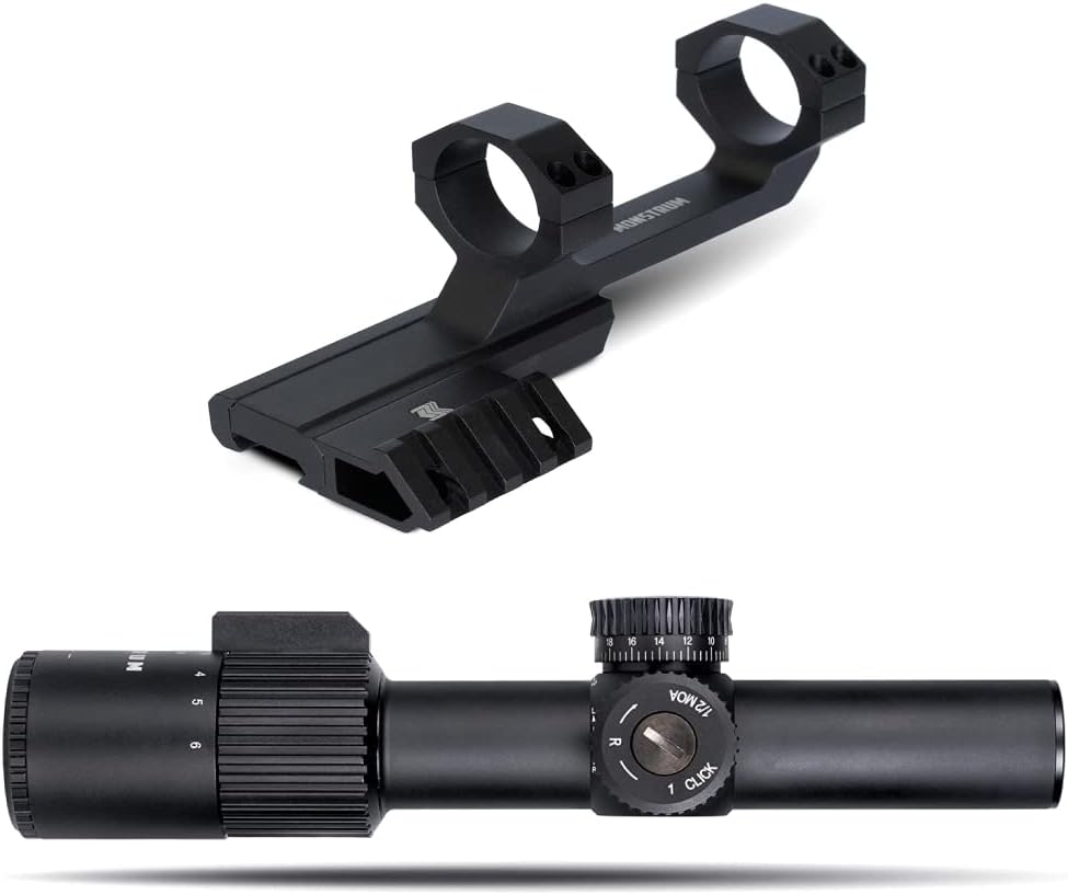 Monstrum Alpha Series 14x24 FFP Rifle Scope Monstrum Scope Mount with 45 Degree