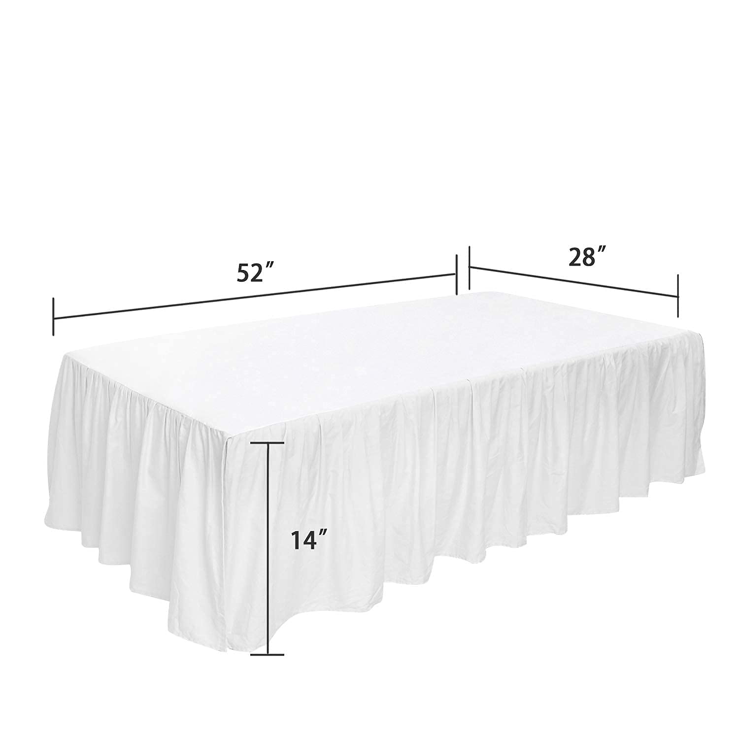 Ivory Crib Bed Skirt 28" X 52" With 14" Drop - Dust Ruffle Crib Skirt