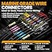 SOMELINE Heat Shrink Butt Connectors and Crimping Tool Kit, Marine Automotive Electrical Terminals (UL Listed), 22-10 AWG Ratchet Wire Crimper - Waterproof Butt Splices (100 Pcs)