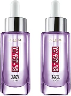 L'Oreal Paris Revitalift Serum, Hydrating and Plumping, With 1.5% Hyaluronic Acid, 15ml (Pack of 2)