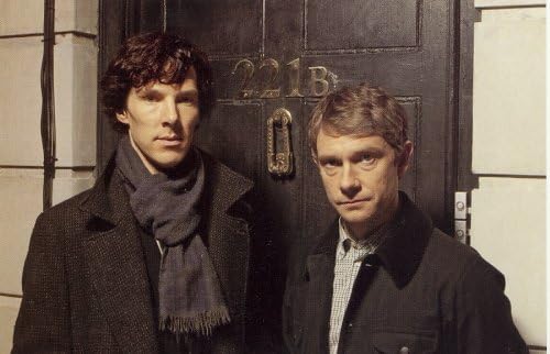 BBC Sherlock Holmes UK Imported Postcard Set of 8 (Cumberbatch and Freeman)