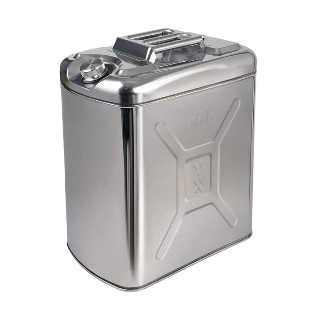 Taniche Carburante Lattine Benzina 50l/60l 304 Serbatoio di Combustibile in Acciaio Inossidabile, Lattina di Benzina Ispessita, Lattina di Benzina di Backup di Emergenza - con Tubo - for Motociclette