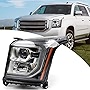 FIONE - For GMC Yukon/Yukon XL Headlight Assembly 2015-2020 Left Driver Side Replacement Halogen Headlamp 84155709 GM2502409 23387147 LH