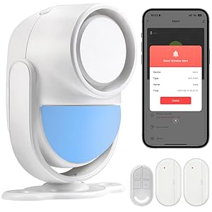 GALOOK Alarmas para Casa, 120dB 2.4GHz WiFi PIR Sistema de Kit Alarma para Casa, Sistema de Seguridad para el Hogar para Casa, Tienda, Oficina, Garaje con App Notificación, Volumen Ajustable