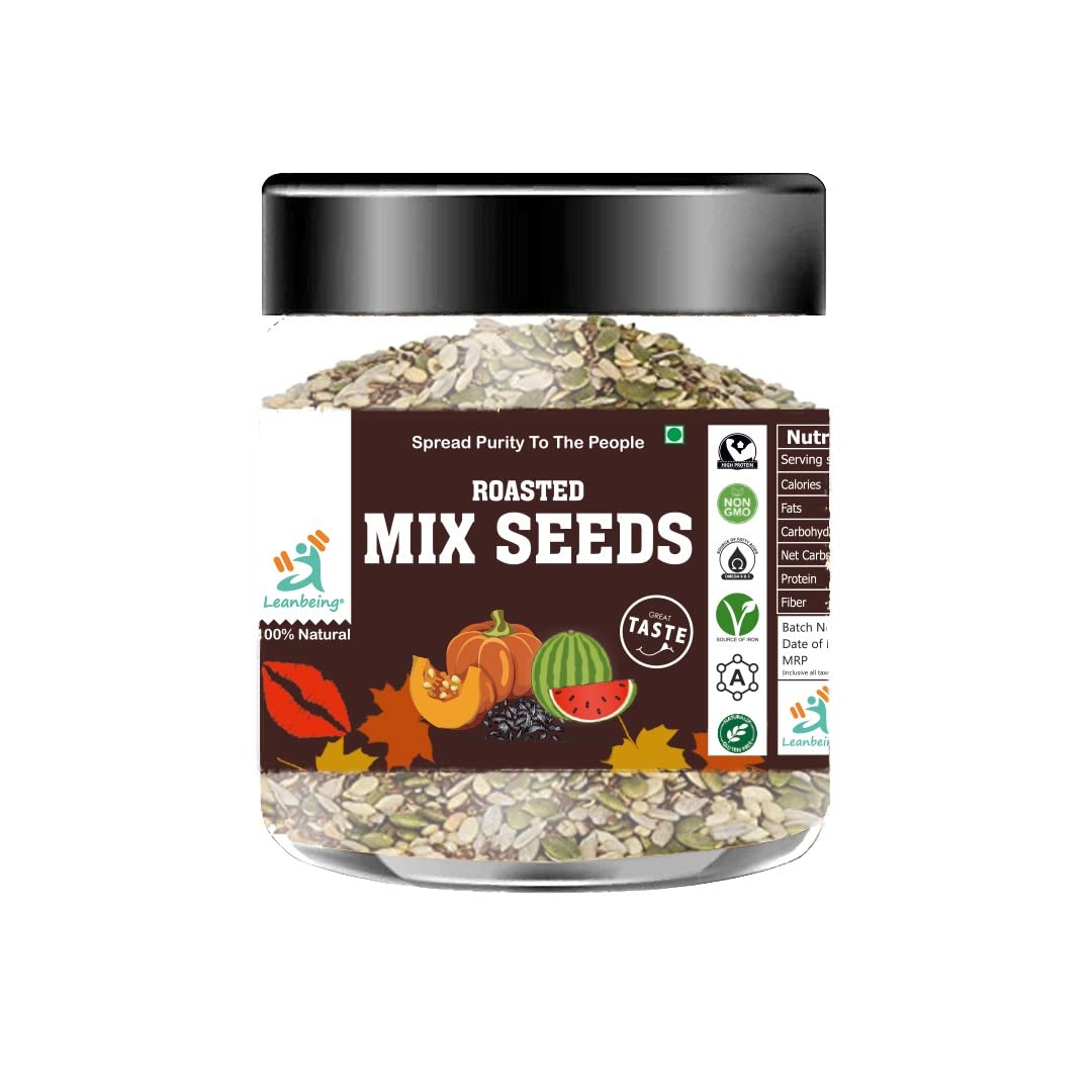 Leanbing- Super mix seeds 500g | Roasted Mix seeds | (Pumpkin, Chia, Flax, Sunflower, Watermelon Seeds) | Healthy Mix seeds for eating (B0BHT63YPR) Amazon Price History, Amazon Price Tracker