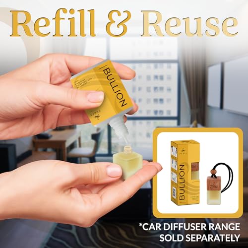 Image of Bullion Car Air Fresheners (Refill) | Affordable Car Air Fresheners for Men | 50ml Diffuser Refill | 6 Months Freshener Long Lasting | Gift-Ready Men's Pefume by Perfa