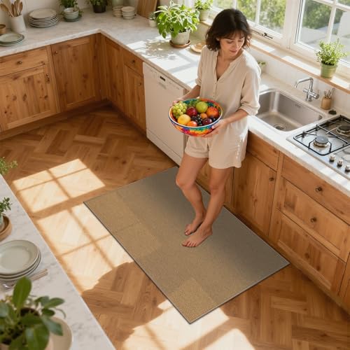 Tapete SHACOS Easy Jute 2x3 ft Lavable Cocina Antideslizante miniatura 4