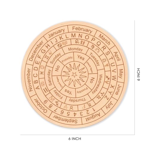 Image of Vastu Brown Dowsing Board | 6 Inch | Metaphysical Message Board for Witchcraft with Brass Pendulum (Pendulum Assorted) Acrylic Divination Board | Pendulum Dowsing Board